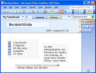 Az Office OneNote 2003