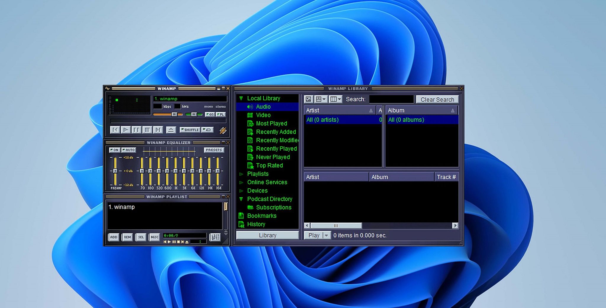 The source code of Winamp cannot really be called open.